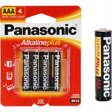 PANASONIC Panasonic Aaa Alkaline Plus Battery Retail Pack - 4 Pack AM-4PA/4B